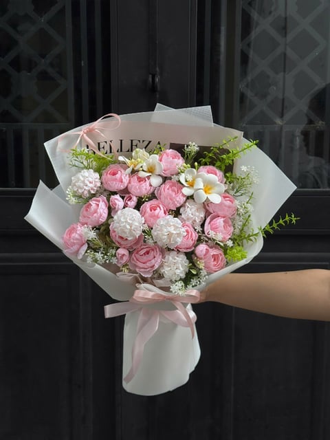 Bó Hoa Sáp Mix Hoa Lụa Mẫu 4