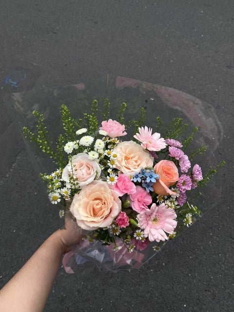Hoa Mix Thả Bình Tone Hồng 1