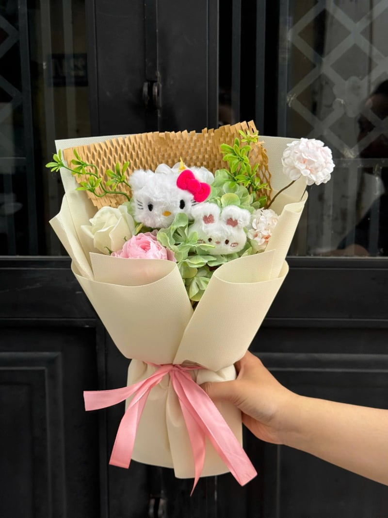 Bó Tú Cầu Lụa Gấu Size Nhỏ 2