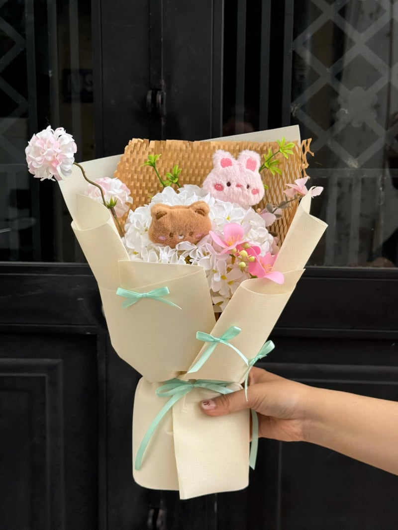 Bó Tú Cầu Lụa Gấu Size Nhỏ 4